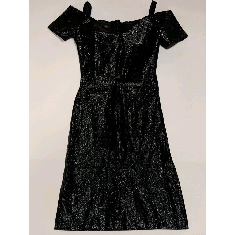 Vintage 1990s Disney Breathless Mahoney Black Shimmer Cocktail‎ Dress Size 5/6